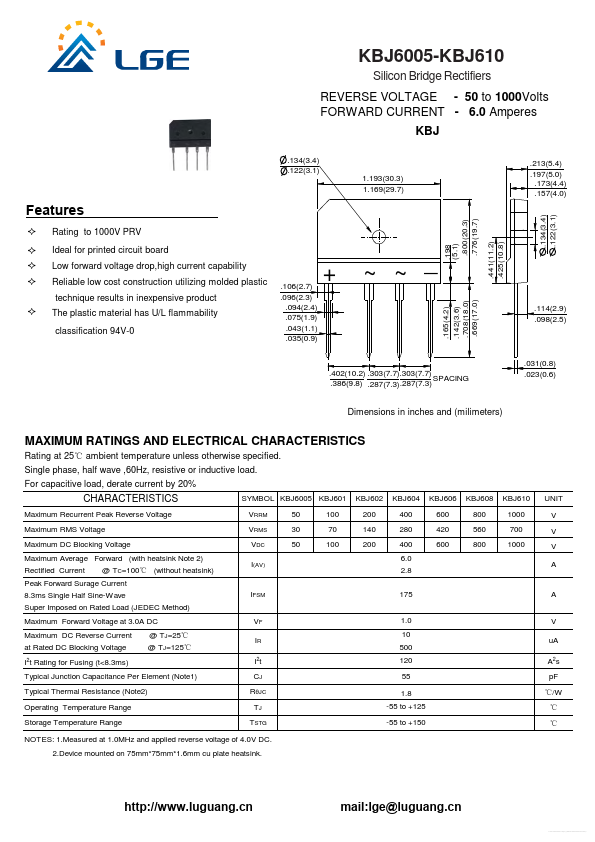 KBJ608 Luguang Electronic