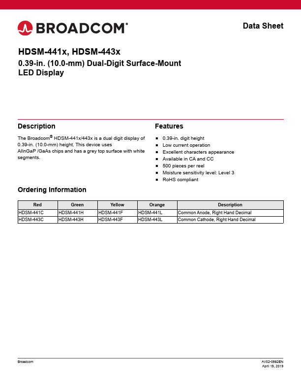 HDSM-443H Broadcom