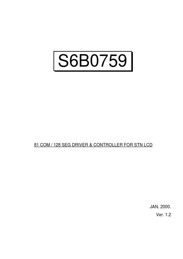 S6B0759 Samsung semiconductor