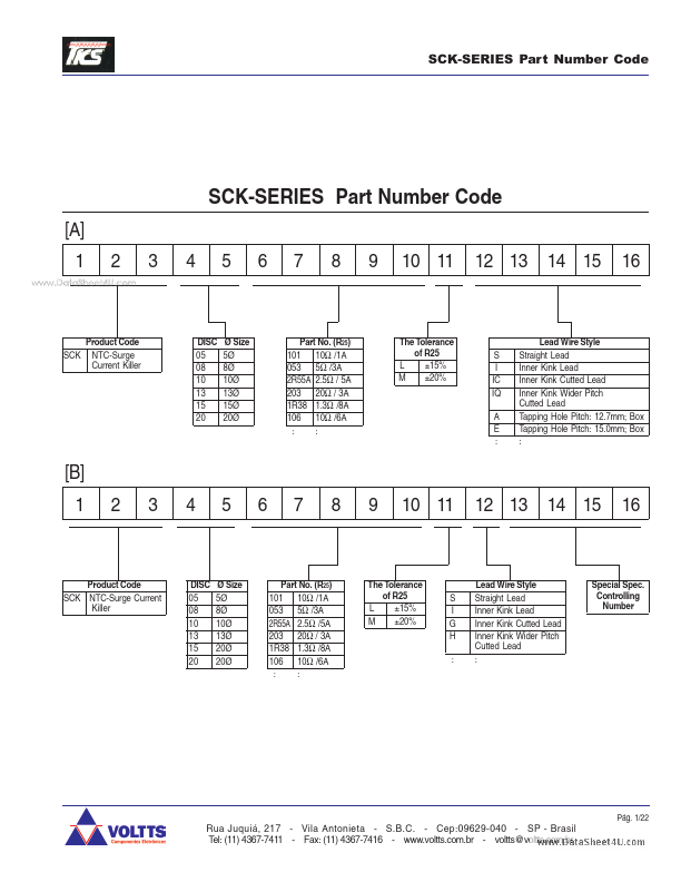 <?=SCK-203?> डेटा पत्रक पीडीएफ