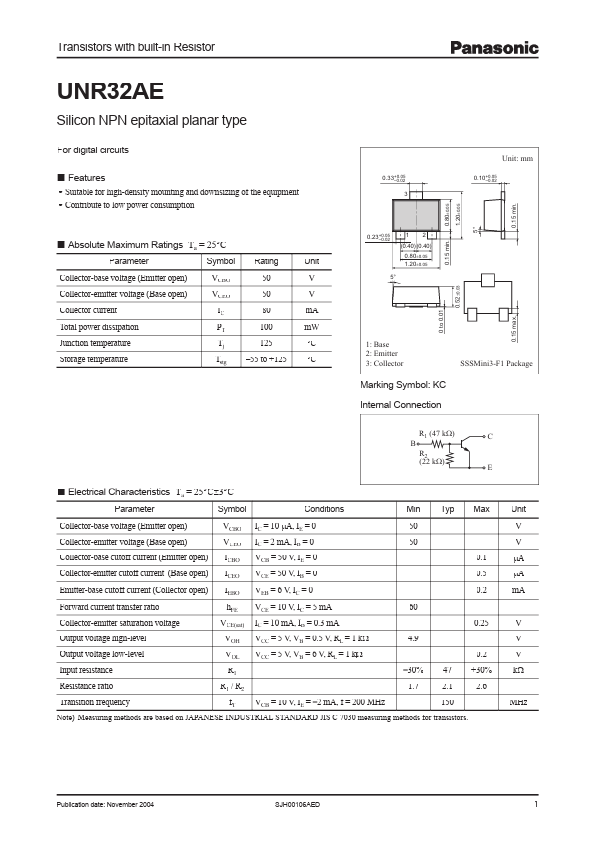 UNR32AE Panasonic Semiconductor