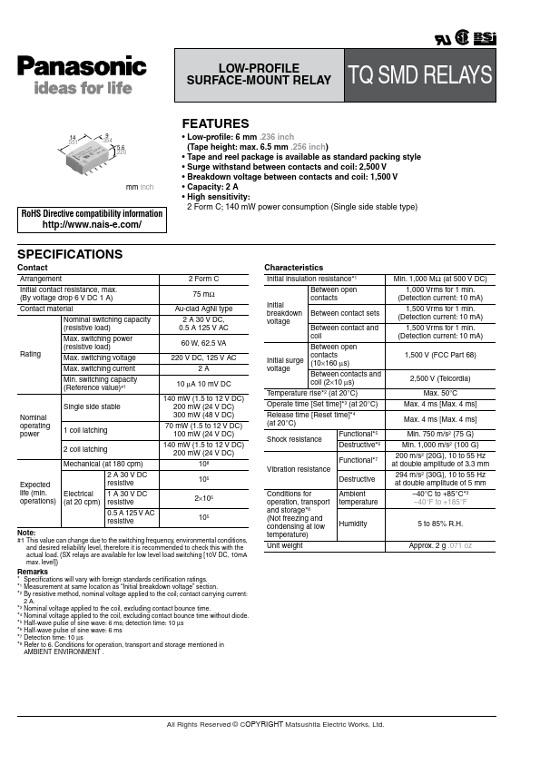 <?=TQ2SA-1.5V?> डेटा पत्रक पीडीएफ