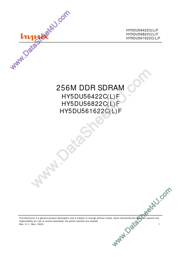 HY5DU561622CF Hynix Semiconductor