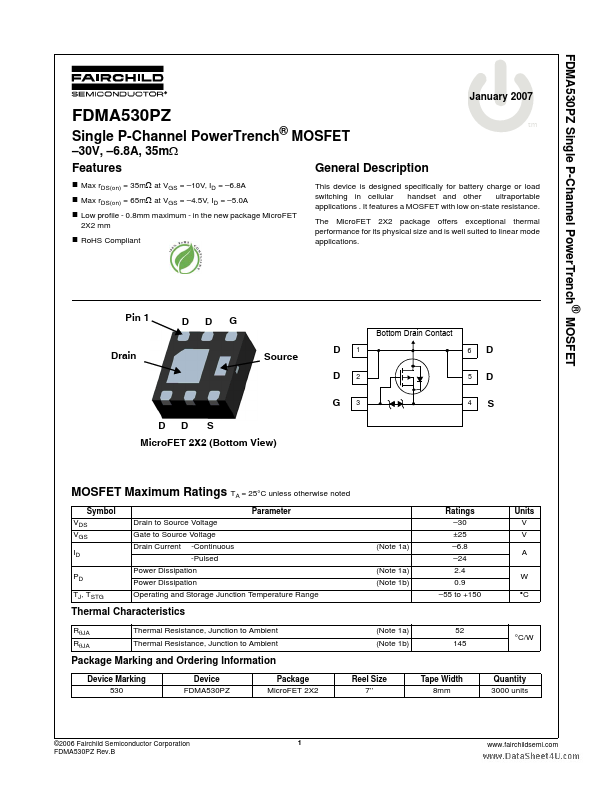 <?=FDMA530PZ?> डेटा पत्रक पीडीएफ