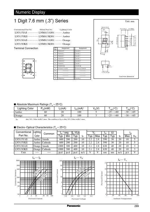 LN513YAS Panasonic Semiconductor