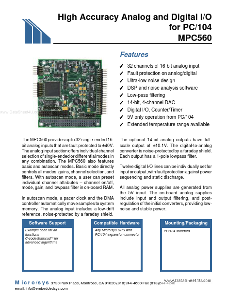 MPC560 Microsys