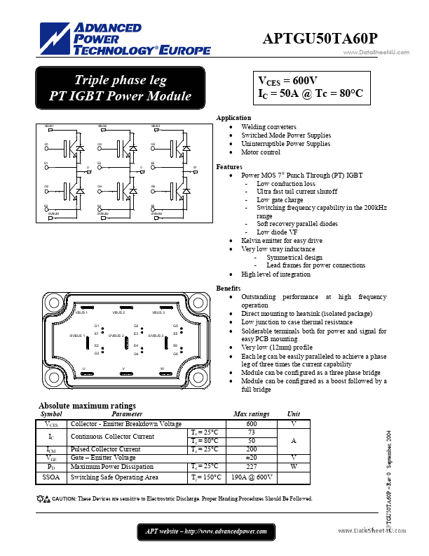 APTGU50TA60P