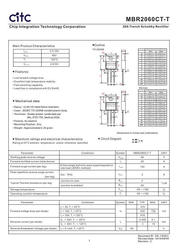 MBR2060CT-T