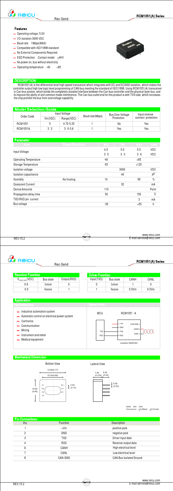 RCM1051A REICU