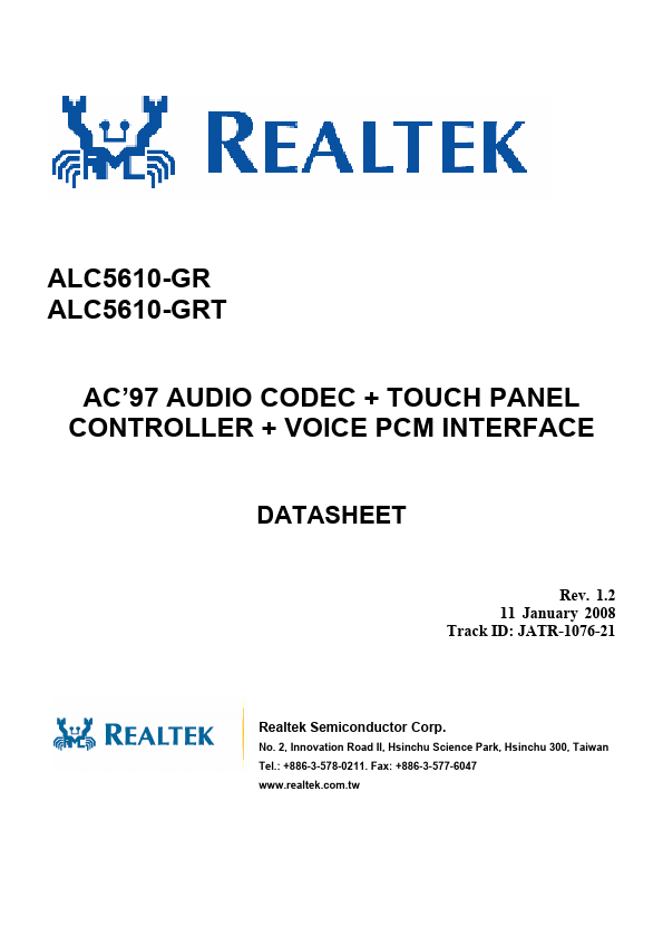 ALC5610-GR Realtek Microelectronics