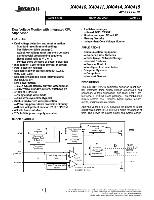 X40414 Intersil Corporation