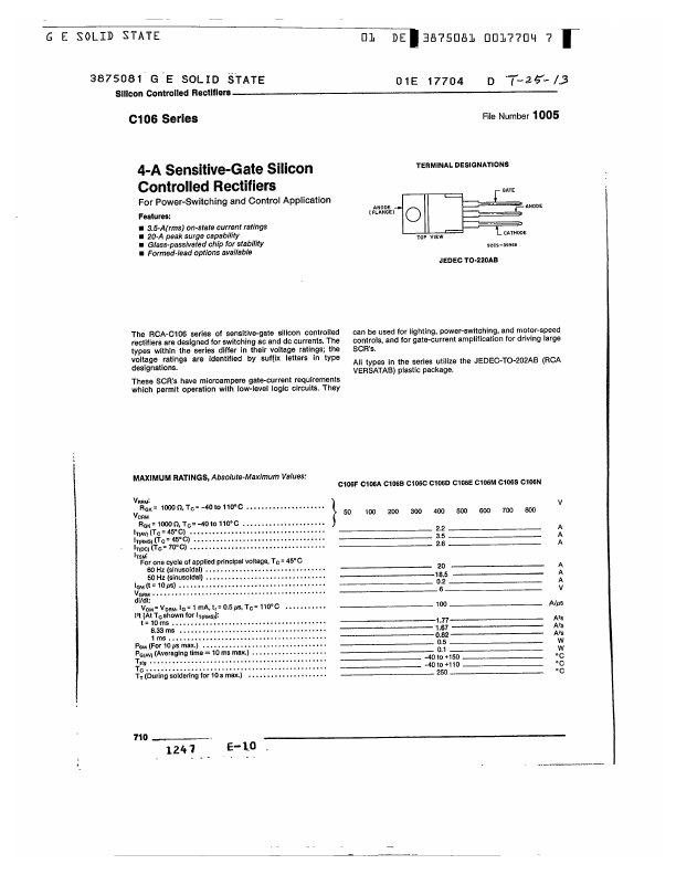 C106B GE Solid State