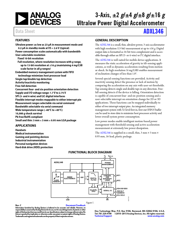 ADXL346 Analog Devices