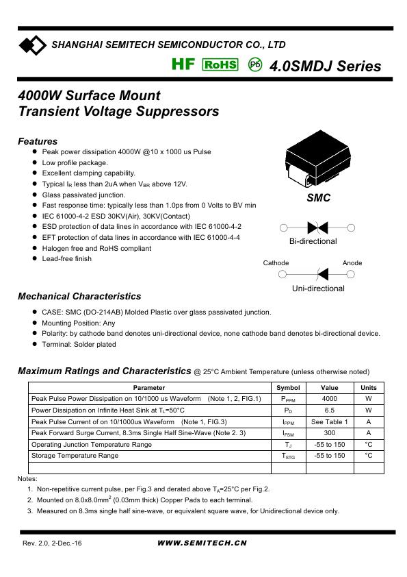 4.0SMDJ22CA