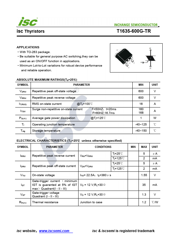 <?=T1635-600G-TR?> डेटा पत्रक पीडीएफ