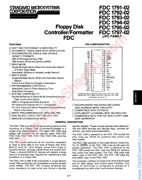 FDC1795-02 Standard Microsystems