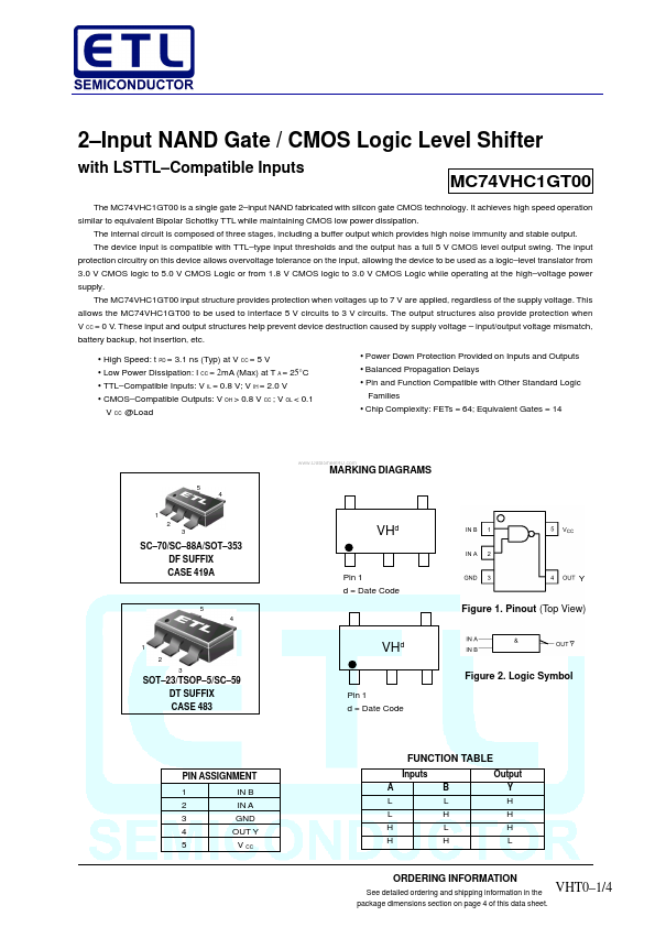<?=MC74VHC1GT00?> डेटा पत्रक पीडीएफ