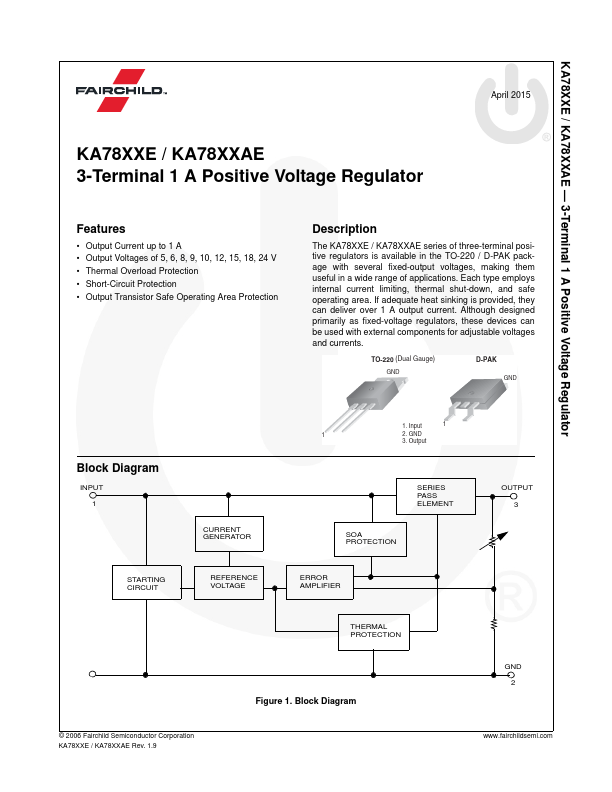 <?=KA7808AE?> डेटा पत्रक पीडीएफ