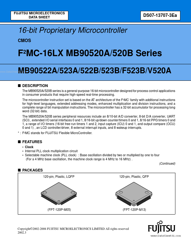 MB90520A Fujitsu Media Devices