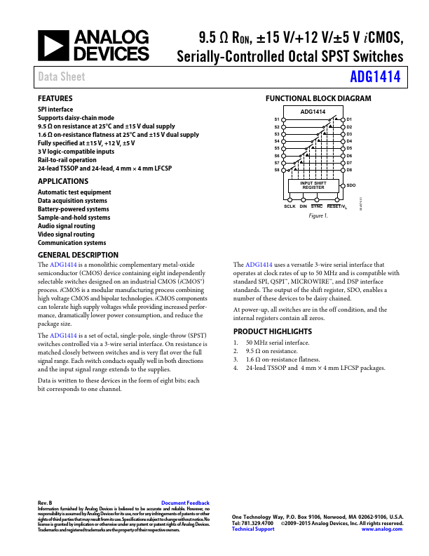 ADG1414 Analog Devices