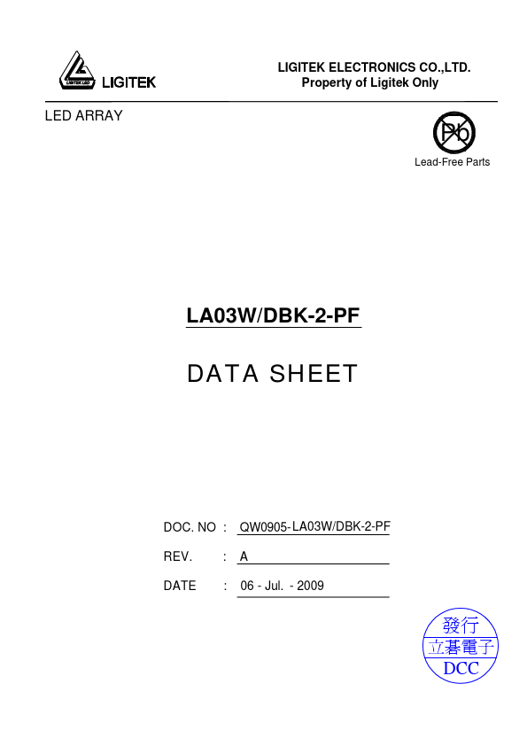 LA03W-DBK-2-PF LIGITEK electronics