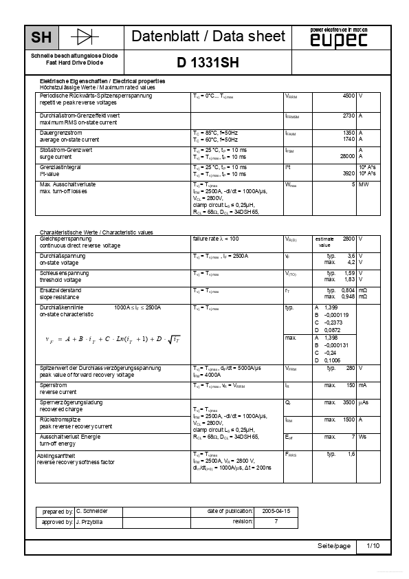 D1331SH eupec