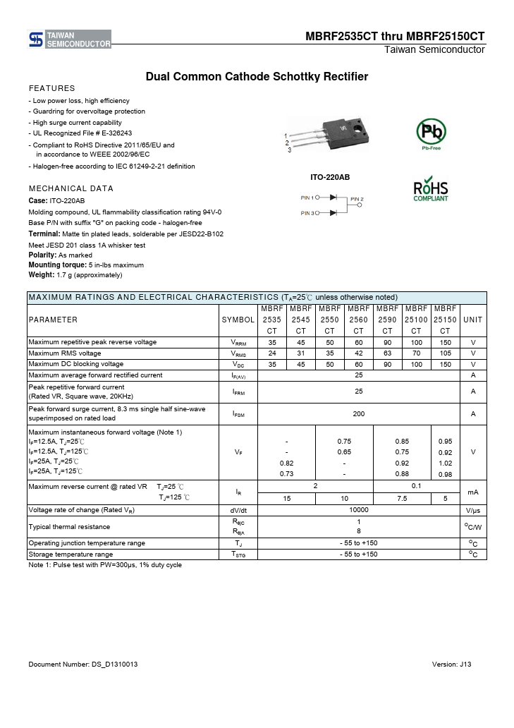 MBRF2590CT