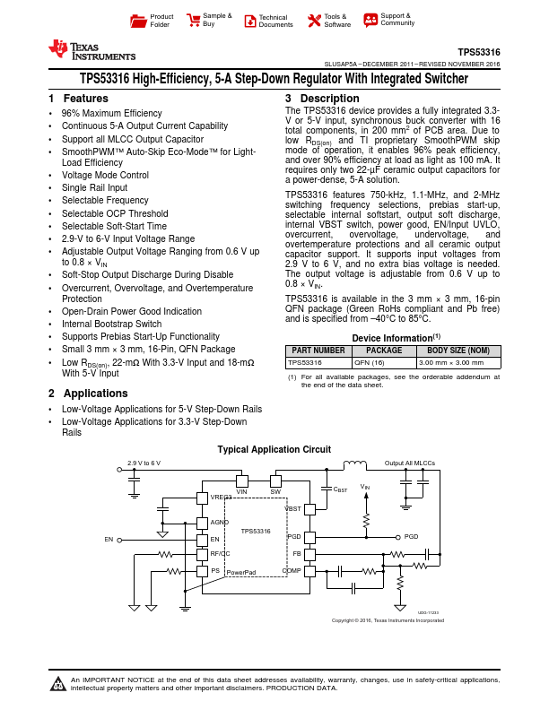 TPS53316 Texas Instruments