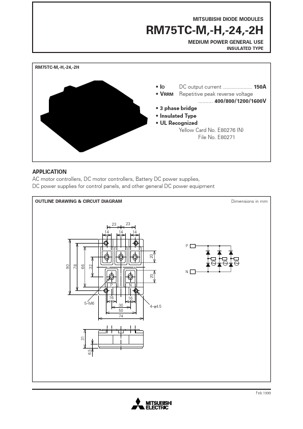 RM75TC-M Mitsubishi Electric Semiconductor