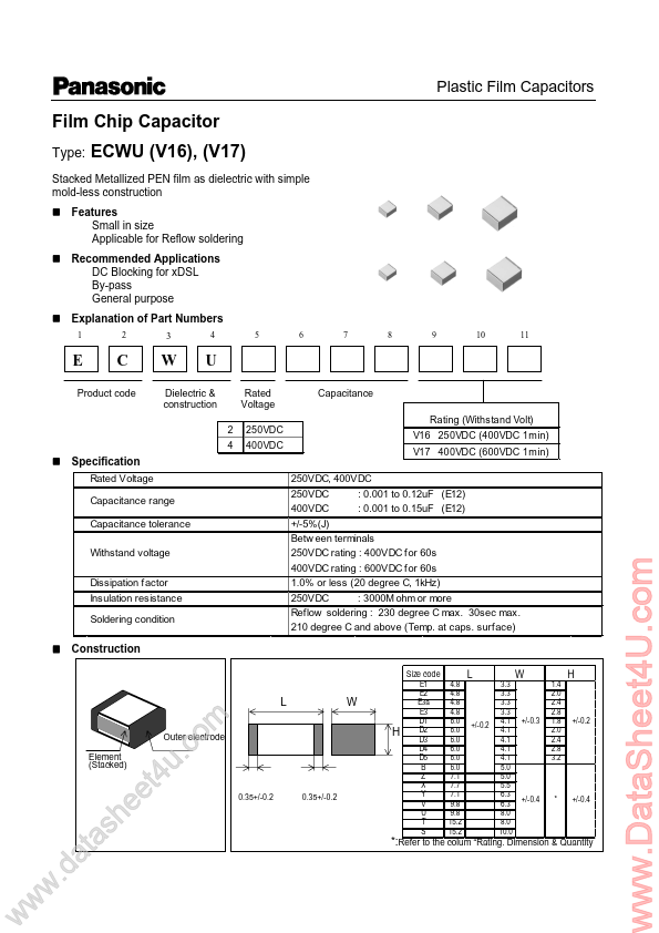 <?=ECWU4272V17?> डेटा पत्रक पीडीएफ