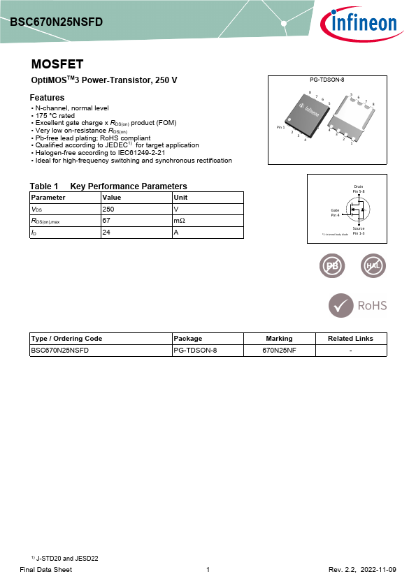 670N25NF Infineon