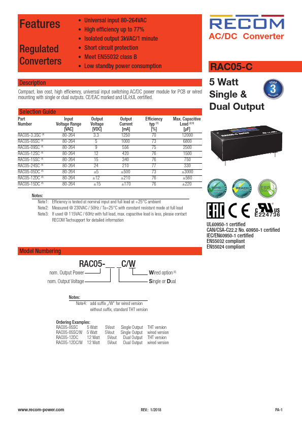 RAC05-3.3SC