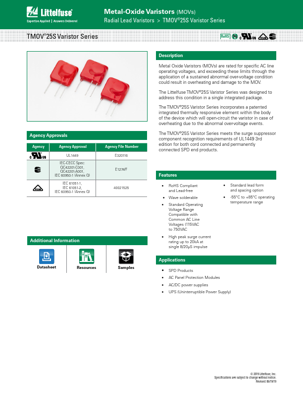 TMOV25SP275E Littelfuse