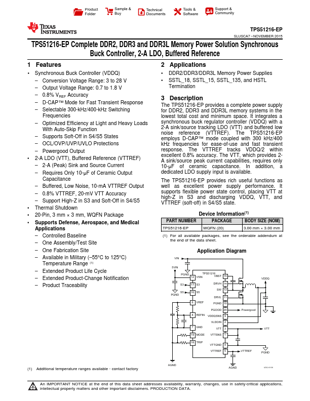TPS51216-EP Texas Instruments