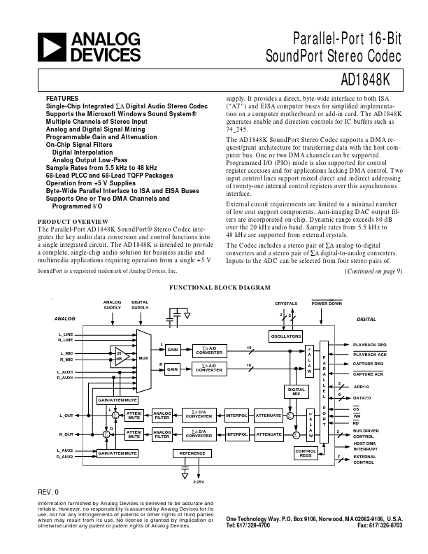 AD1848 Analog Devices