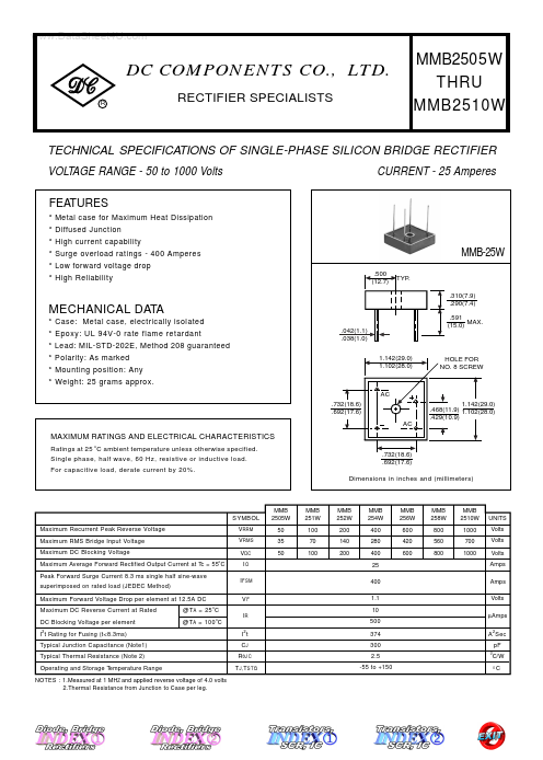 MMB2505W Dc Components