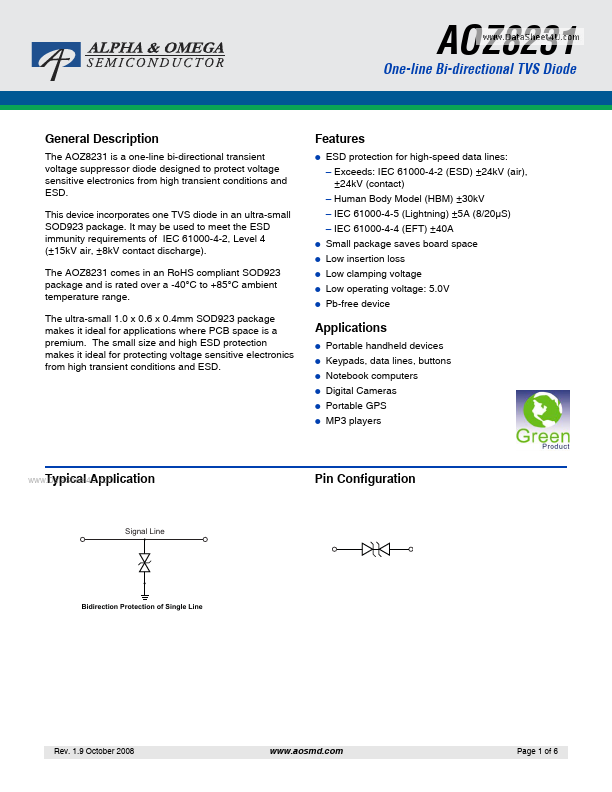 AOZ8231 Alpha & Omega Semiconductors