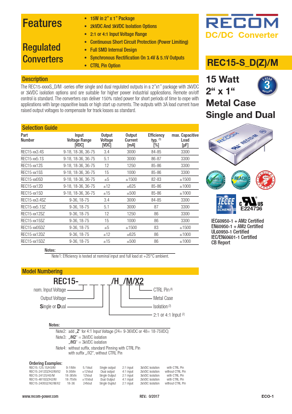 REC15-DZ RECOM