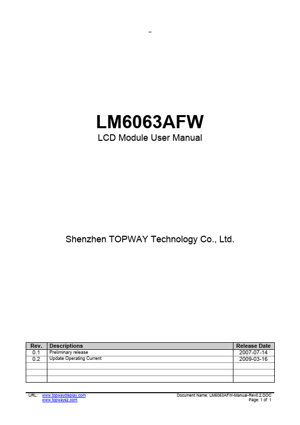 <?=LM6063AFW?> डेटा पत्रक पीडीएफ