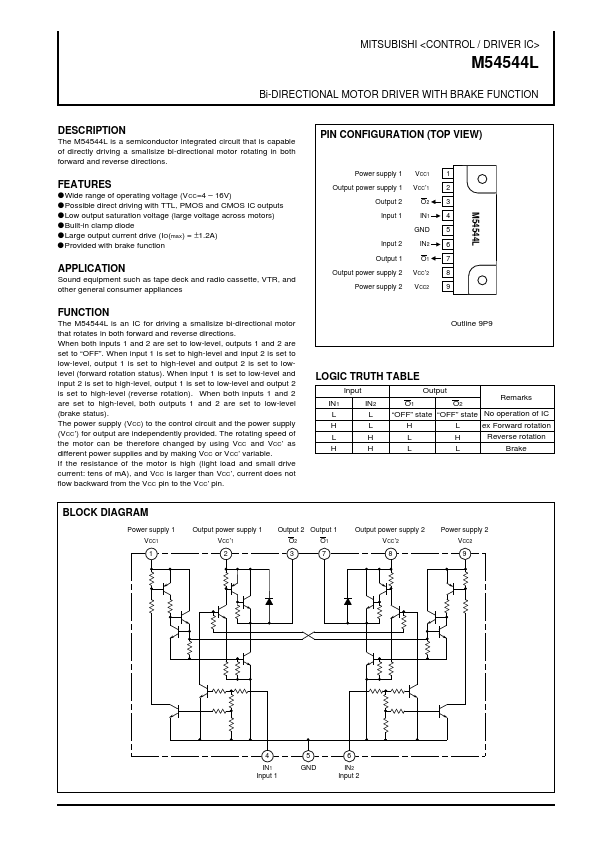 M54477L Datasheet(PDF) - Mitsubishi Electric Semiconductor