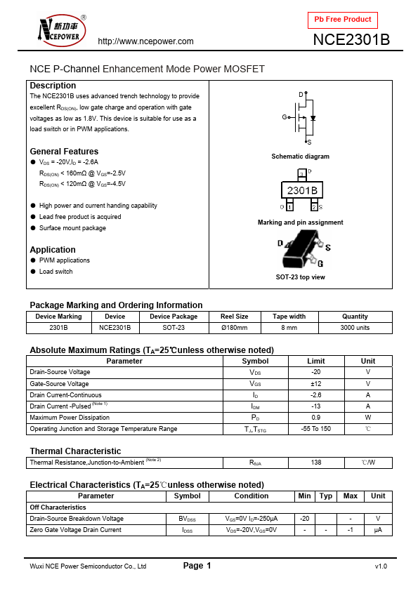 NCE2301B