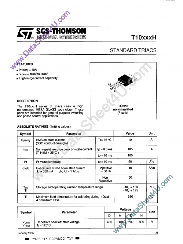 T1010MH ST Microelectronics