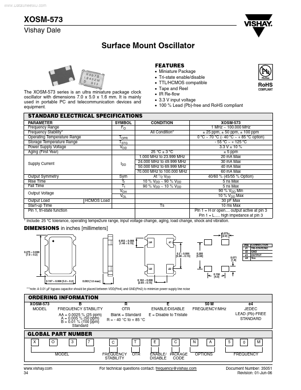 XOSM-573 Vishay Siliconix