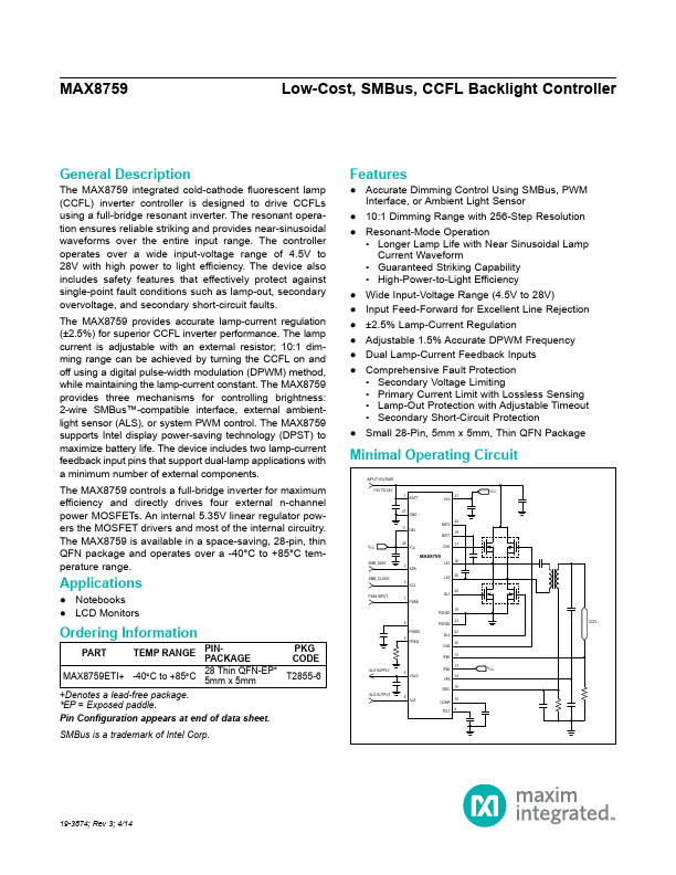 MAX8759 Maxim Integrated Products