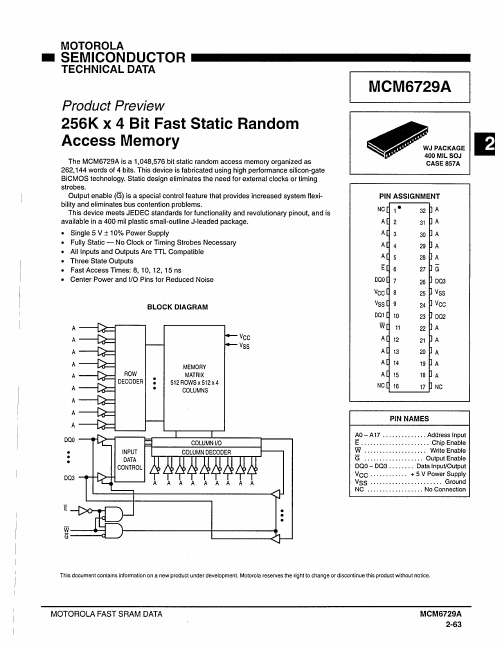 MCM6729A Motorola