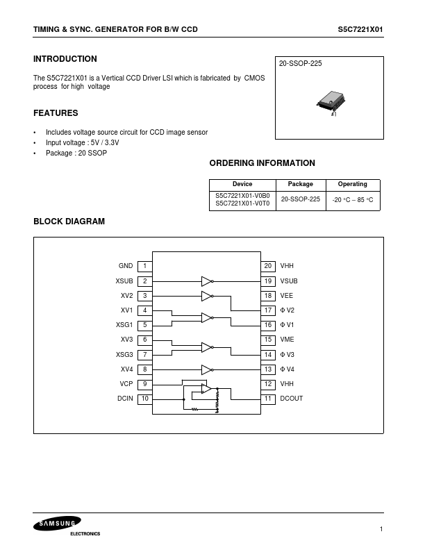 S5C7221X01-V0B0 Samsung semiconductor