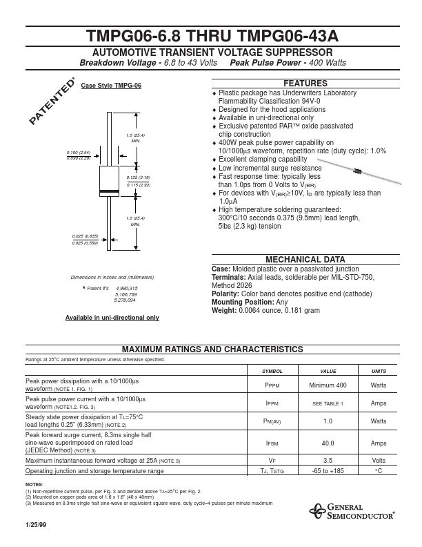 TMPG06-15A General Semiconductor