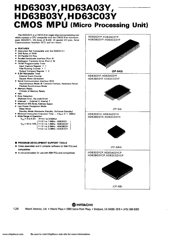 <?=HD63A03Y?> डेटा पत्रक पीडीएफ