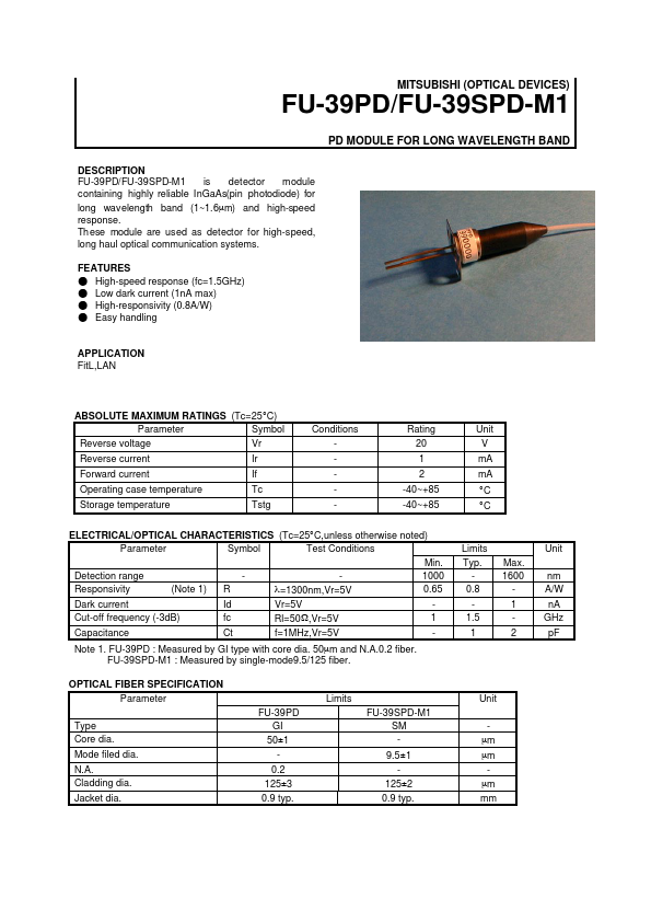 <?=FU-39SPD-M1?> डेटा पत्रक पीडीएफ