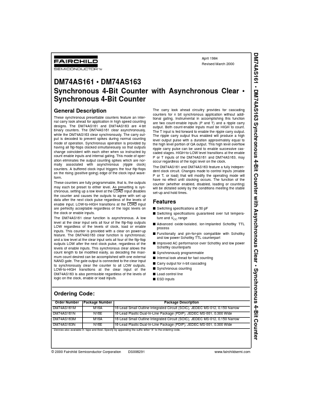 DM74AS163 Fairchild Semiconductor